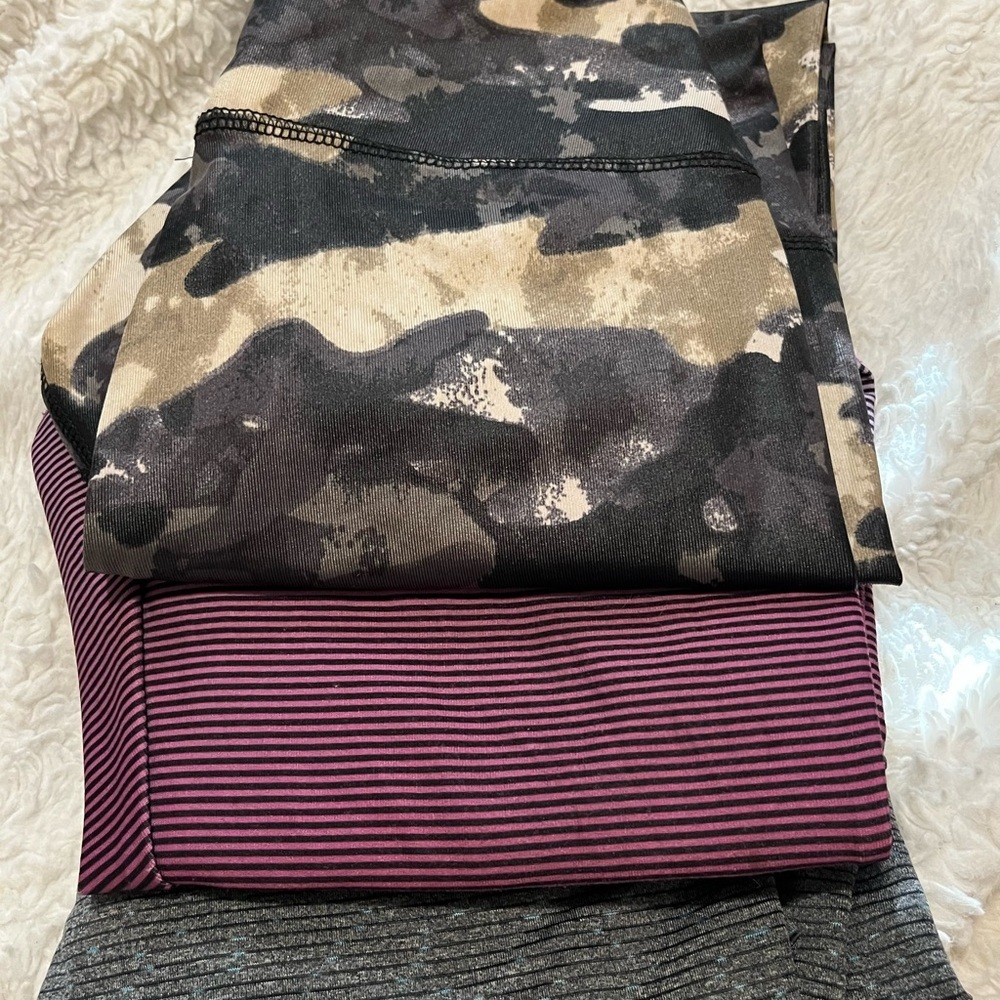Camouflage and Striped Leggings Set